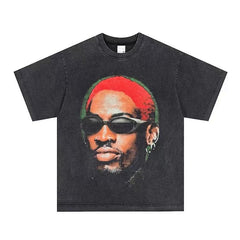 BIG FACE T shirts Pure Cotton High-Street Fashion
