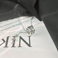 CHH Chrome heart Cross Necklace Vintage Hollow Circle Cross Pendant Versatile Men and Women