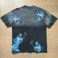 Valeforever Vale T Shirts Washed black with a distressed finish