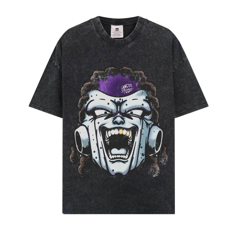 BIG FACE T shirts Pure Cotton High-Street Fashion
