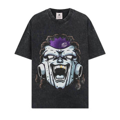 BIG FACE T shirts Pure Cotton High-Street Fashion