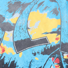 Valeforever Vale T Shirts Distressed, washed black-blue print