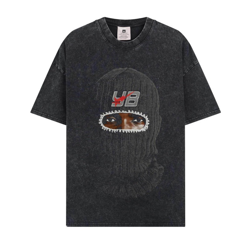 BIG FACE T shirts Pure Cotton High-Street Fashion