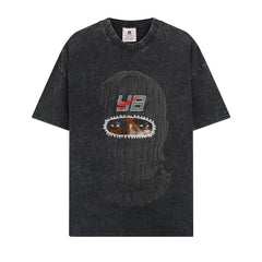 BIG FACE T shirts Pure Cotton High-Street Fashion