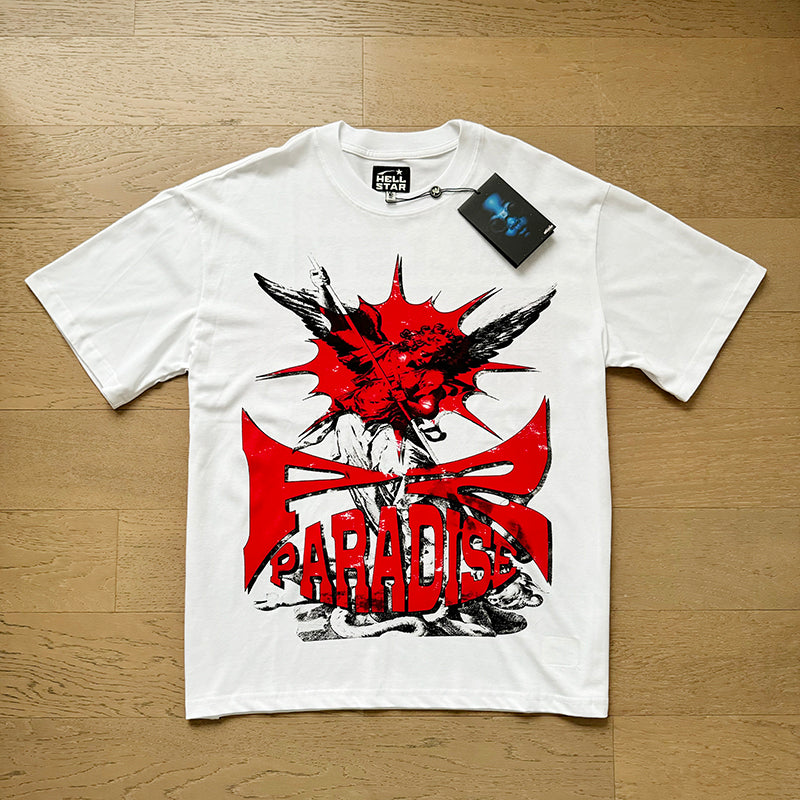 Hellstar  T Shirts Retro style high street trend High-quality pure cotton high-street clothing