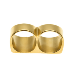 Rings Double Finger Stainless Steel Ring Vintage St. Valentine's Spectrum