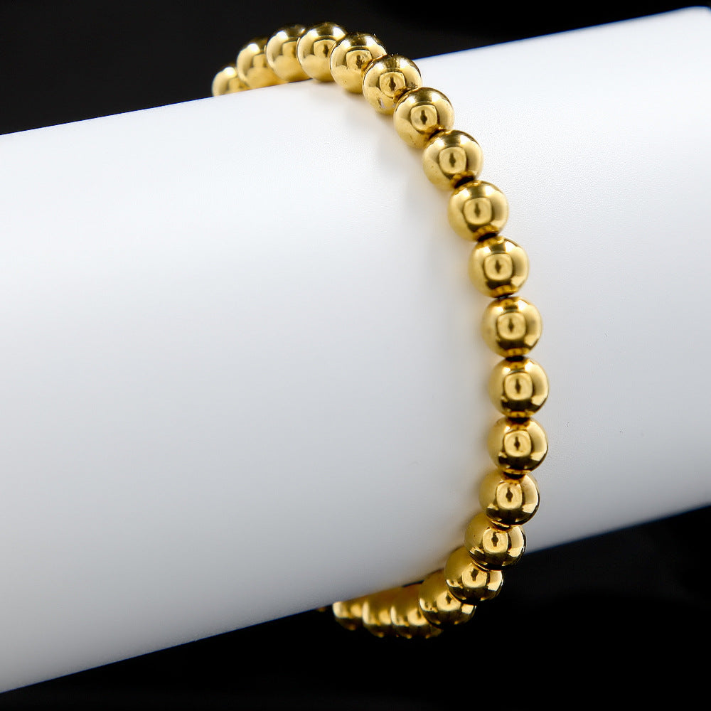 Bracelet Hip Hop Trend Color Retaining Beaded Bracelet 6mm St. Valentine's