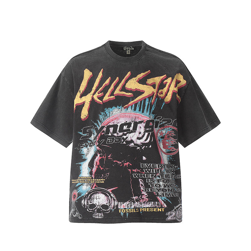 Hellstar T-shirt Direct Printing Pattern High-quality pure cotton high-street clothing