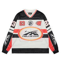 Hellstar Long Sleeve Shirts Hip-hop loose oversize High-quality pure cotton high-street clothing