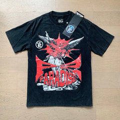 HellstarT Shirts Retro style high street trend High-quality pure cotton high-street clothing