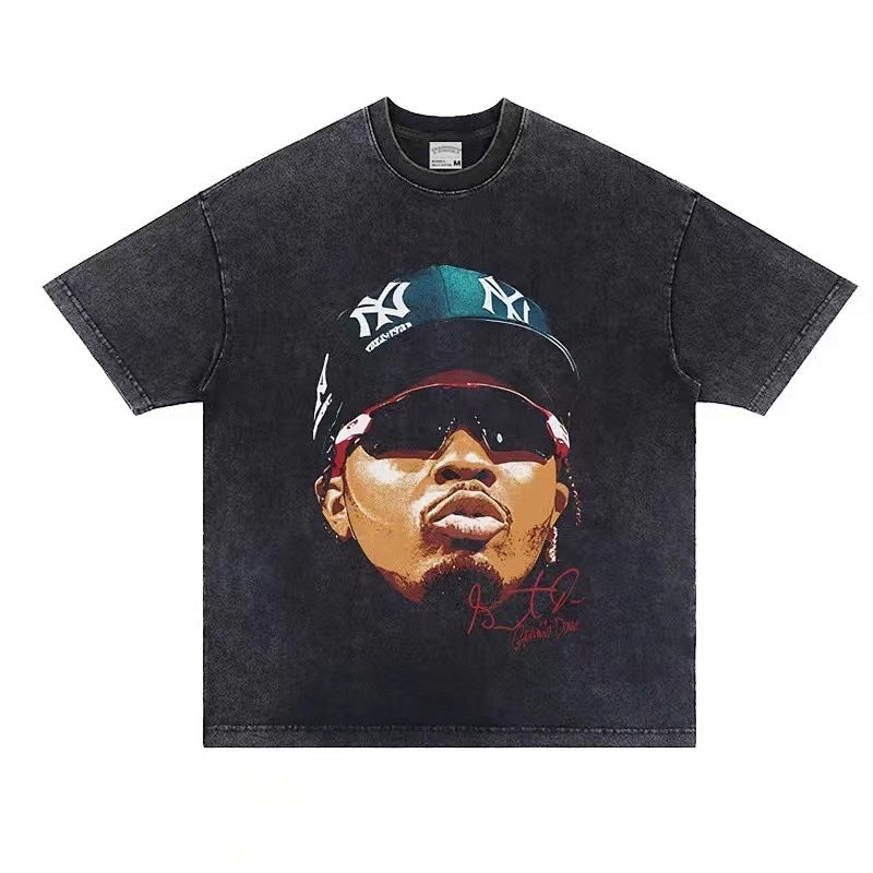 BIG FACE T shirts Pure Cotton High-Street Fashion