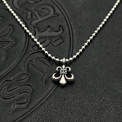 CHH Chrome heart Cross Necklace Vintage Scout Flower Necklace Iris Fall Winter