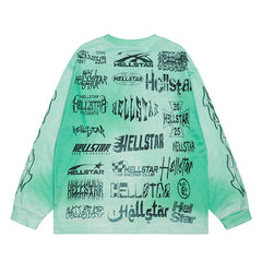 Hellstar Long Sleeve Shirts Hip-hop loose oversize High-quality pure cotton high-street clothing