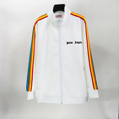 Palm Angels sweatshirt Striped zip-up cardigan