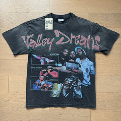 Valeforever Vale T Shirts Fashionable black acid-washed, distressed style with hot-fix rhinestones.