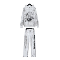 Hellstar Hoodie And Pants Two-Piece Set High-quality pure cotton high-street clothing