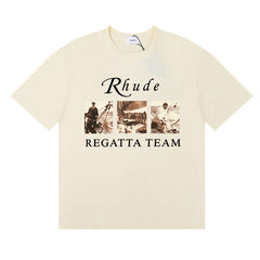 Rhude T Shirts Letter cotton trend