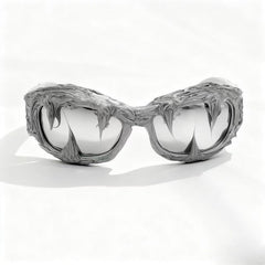 Trendy punk glasses y2k dark glue