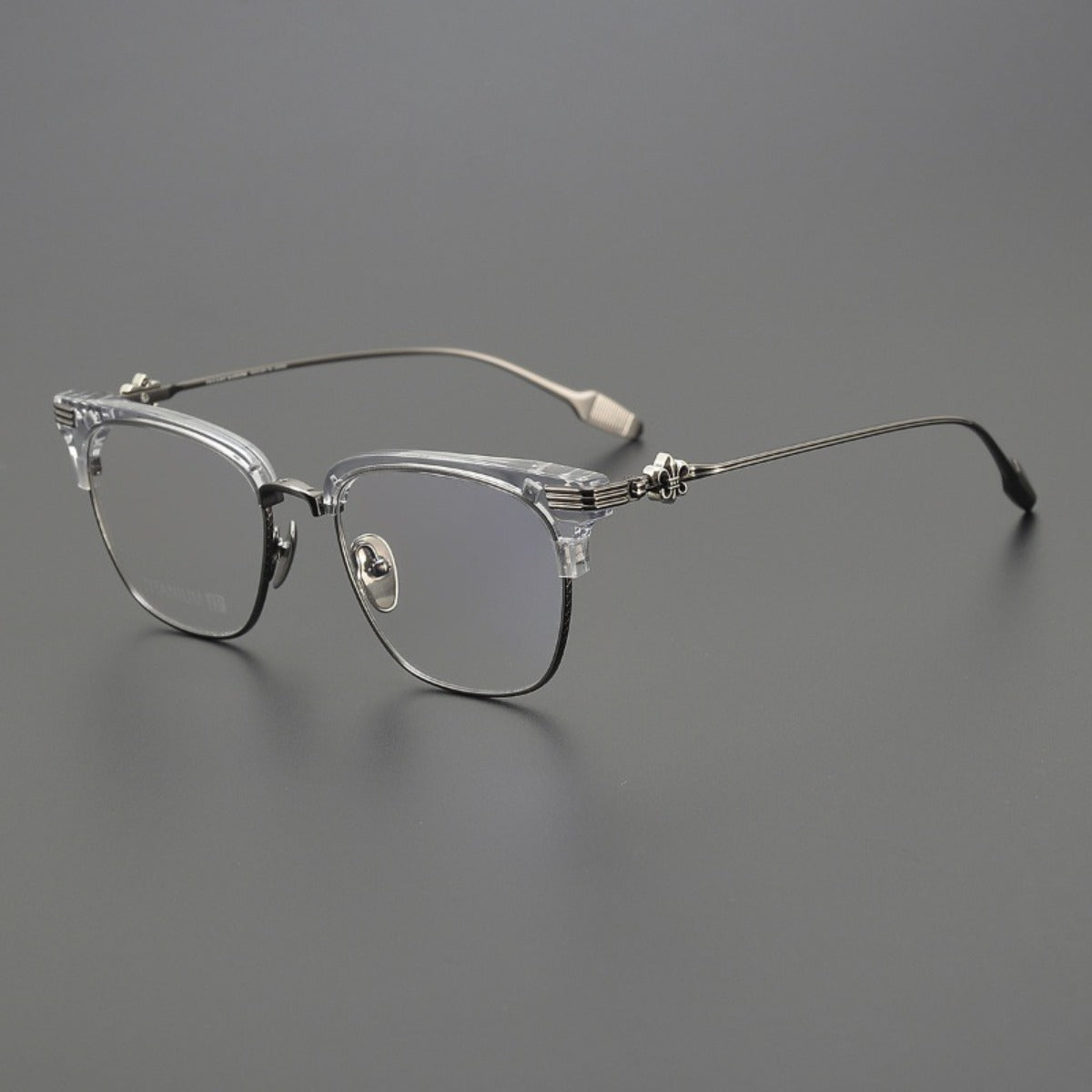 CHH Chrome Hearts Glasses Ultra Light Pure Titanium Fashion Half Frame