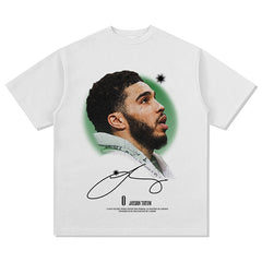 BIG FACE T shirts Pure Cotton High-Street Fashion