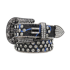 Hip-hop punk rhinestone belt skull punk wide belt