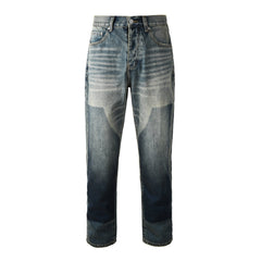 Mens trendy purple jeans 100% cotton High Street Distressed