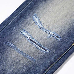 Mens trendy purple jeans 100% cotton Jeans #PU115