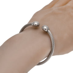 Bracelet Hip Hop Open Magnetic Bracelet Stainless Steel Health Germanium Bracelet Spectrum Royalty