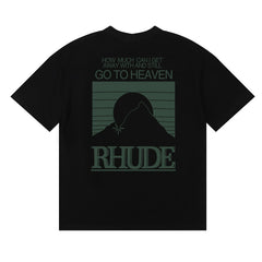 Rhude T Shirts Green printed pattern letters