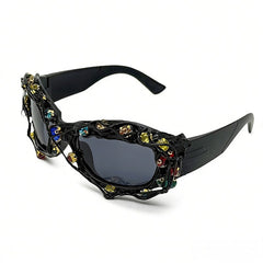 Trendy punk glasses vine rhinestone retro