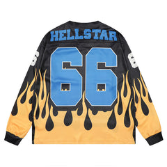 Hellstar Long Sleeve Shirts Hip-hop loose oversize High-quality pure cotton high-street clothing