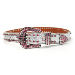 Hip-hop punk rhinestone belt rhinestone crown belt
