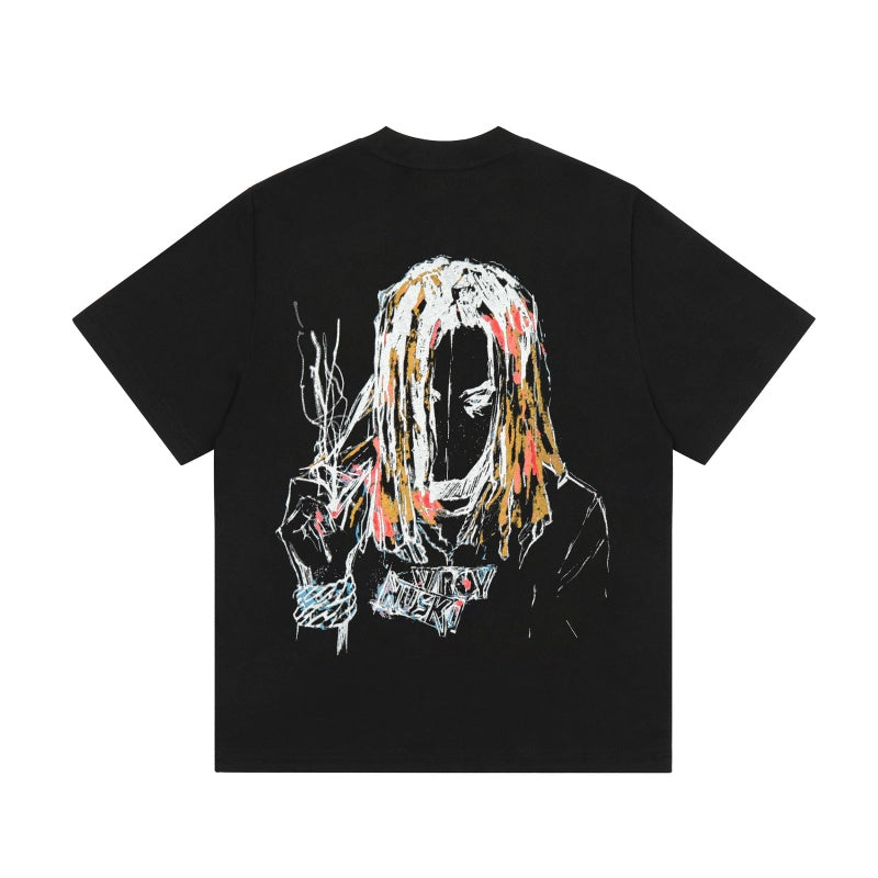 Revenge T Shirts High-quality streetwear with trendy Painted decoration