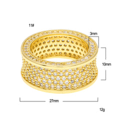 Rings Hip Hop Ring 18K Gold with Diamonds St. Valentine's Spectrum