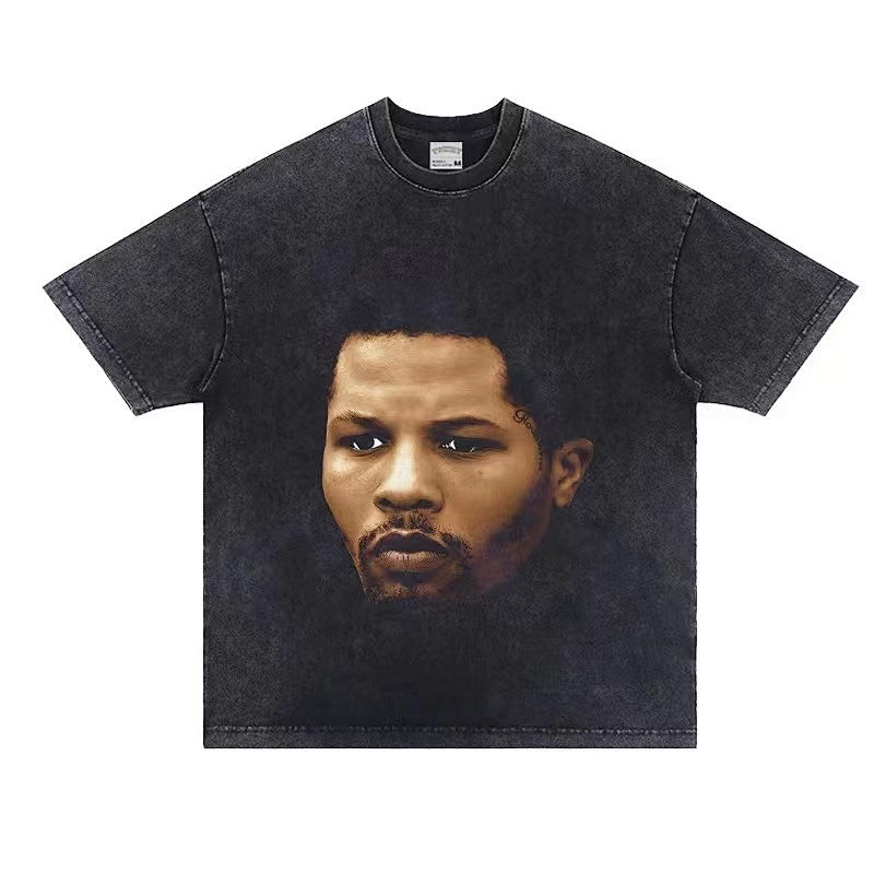 BIG FACE T shirts Pure Cotton High-Street Fashion