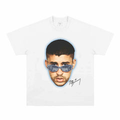 BIG FACE T shirts Pure Cotton High-Street Fashion
