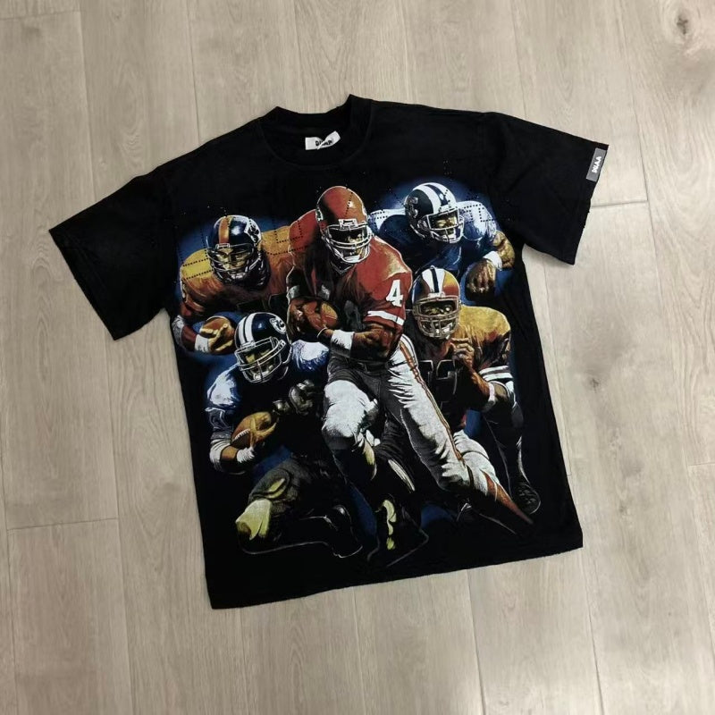 DUAA T shirts European and American streetwear brands with hot-fix rhinestones