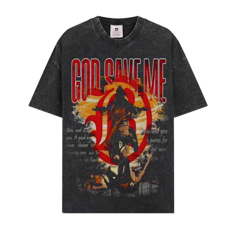 BIG FACE T shirts Pure Cotton High-Street Fashion