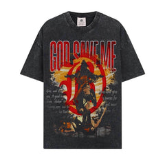 BIG FACE T shirts Pure Cotton High-Street Fashion