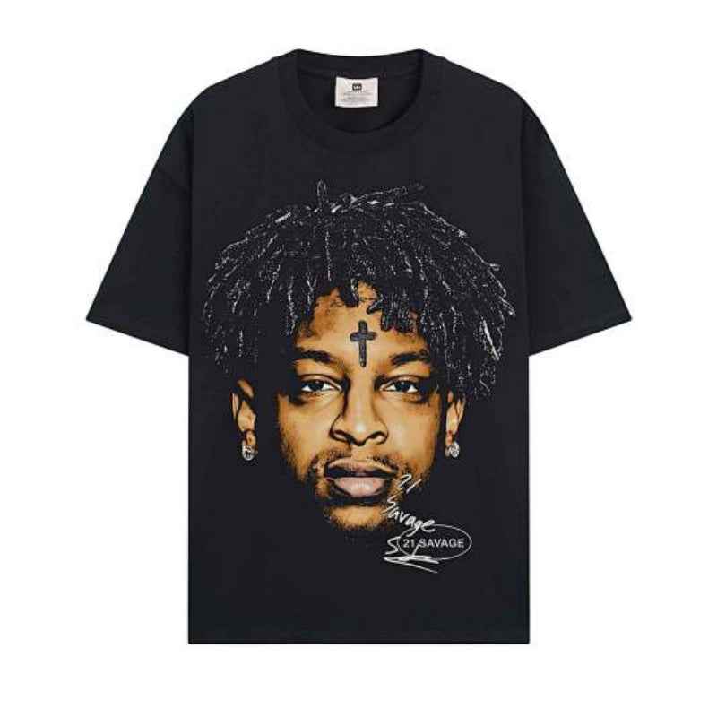 BIG FACE T shirts Pure Cotton High-Street Fashion