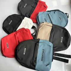 Mens Fog Essentials Bag FOG Leather String Color Splicing Embossed LOGO Backpack
