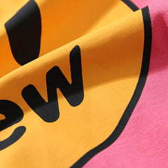 DREW HOUSE T Shirts Trendy pink smiley face print