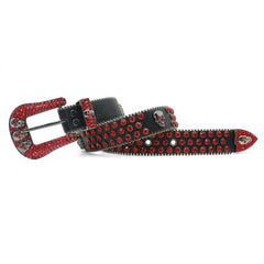 Hip-hop punk rhinestone belt skull punk full of diamonds