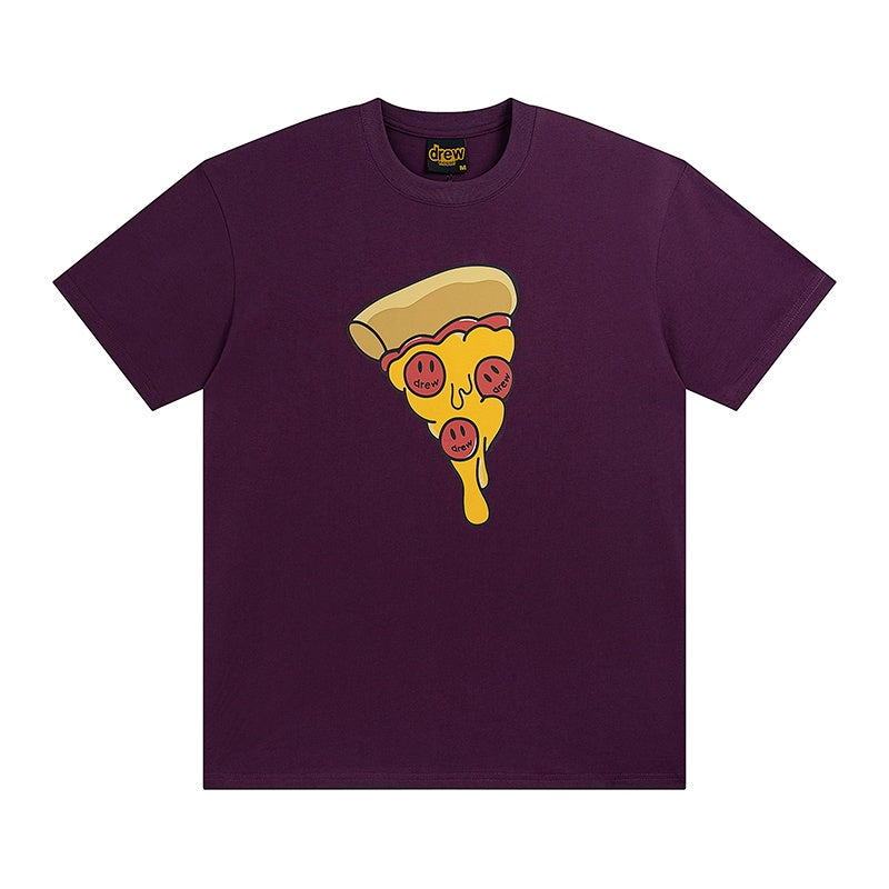 DREW HOUSE T Shirts Purple pizza print