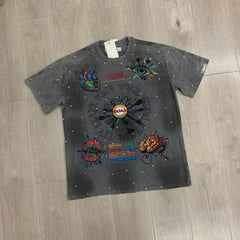 DUAA T shirts  American streetwear brand with hot-fix rhinestones and distressed details