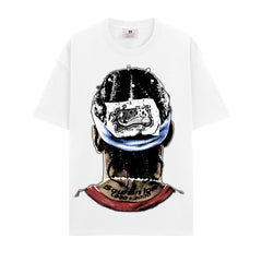 BIG FACE T shirts Pure Cotton High-Street Fashion