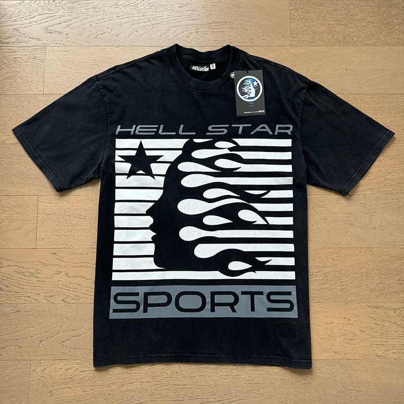 Hellstar T shirts High-street style, pure cotton, loose fit