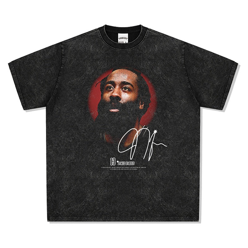 BIG FACE T shirts Pure Cotton High-Street Fashion