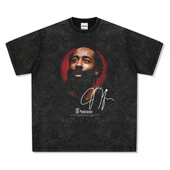 BIG FACE T shirts Pure Cotton High-Street Fashion