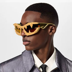 Trendy punk glasses special-shaped epoxy y2k